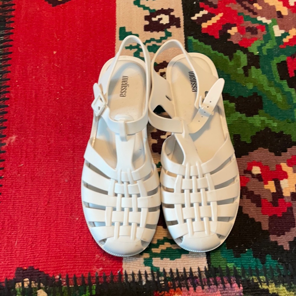 Melissa white sandals